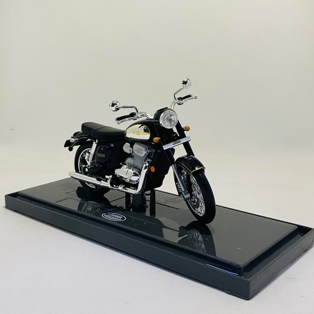 Jawa Classic 300 Black Chrome scale miniature model bike 1/18