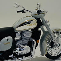 Jawa Classic 300 Grey Chrome scale miniature model bike 1/18
