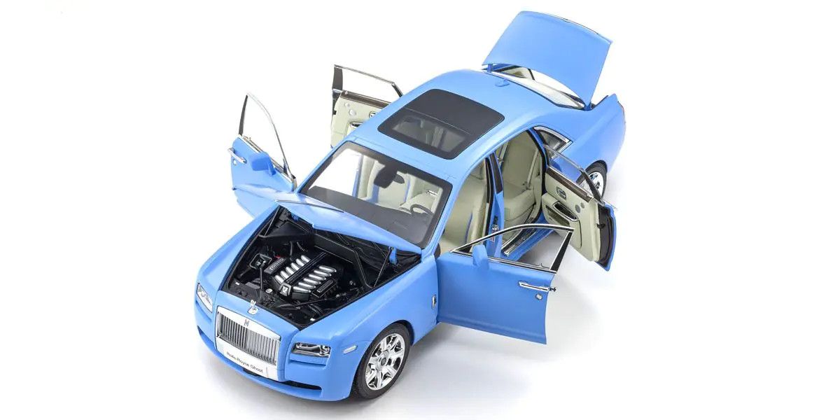 Kyosho Rolls Royce Ghost car model Blue 1/18