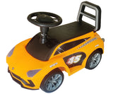 Brunte Ride on Car for Kids with Music with Horn Steering Push Car for Baby with Backrest Under Seat Storage Ride on for Kids 1 to 3 Years Orange