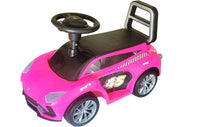 Brunte Ride on Car for Kids with Music with Horn Steering Push Car for Baby with Backrest Under Seat Storage Ride on for Kids 1 to 3 Years Pink