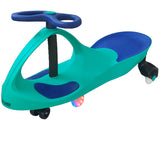 Brunte Kids Rideon Swing Car Magic car with LED wheels Green blue