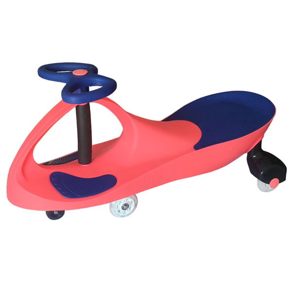 Brunte Kids Rideon Swing Car Magic car with LED wheels Pink blue Hobbytoys