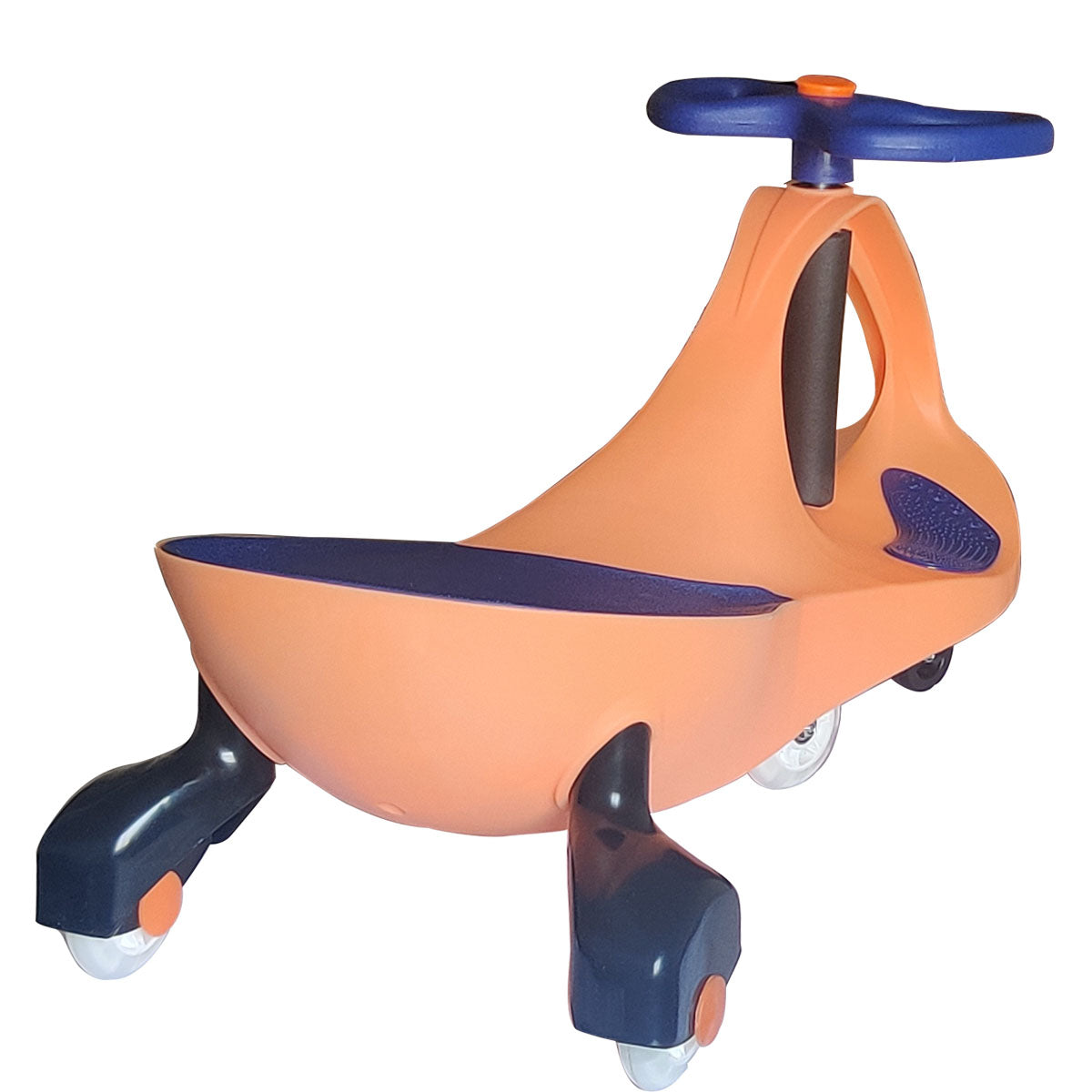 Brunte Kids Rideon Swing Car Magic car with LED wheels Peach Blue