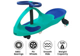 Brunte Kids Rideon Swing Car Magic car with LED wheels Green blue