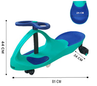 Brunte Kids Rideon Swing Car Magic car with LED wheels Green blue