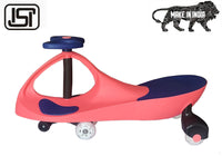 Brunte Kids Rideon Swing Car Magic car with LED wheels Pink blue