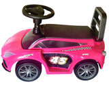 Brunte Ride on Car for Kids with Music with Horn Steering Push Car for Baby with Backrest Under Seat Storage Ride on for Kids 1 to 3 Years Pink