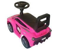 Brunte Ride on Car for Kids with Music with Horn Steering Push Car for Baby with Backrest Under Seat Storage Ride on for Kids 1 to 3 Years Pink