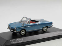 Minichamps NSU Spider Open Top Blue Car 1/43