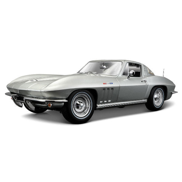 Maisto 1965 Chevrolet Corvette 1/18 Grey - Hobbytoys