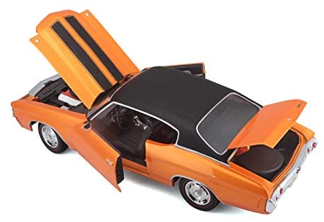 Maisto 1971 CHEVROLET CHEVELLE SS454 SPORT COUPE Met Orange 1/18