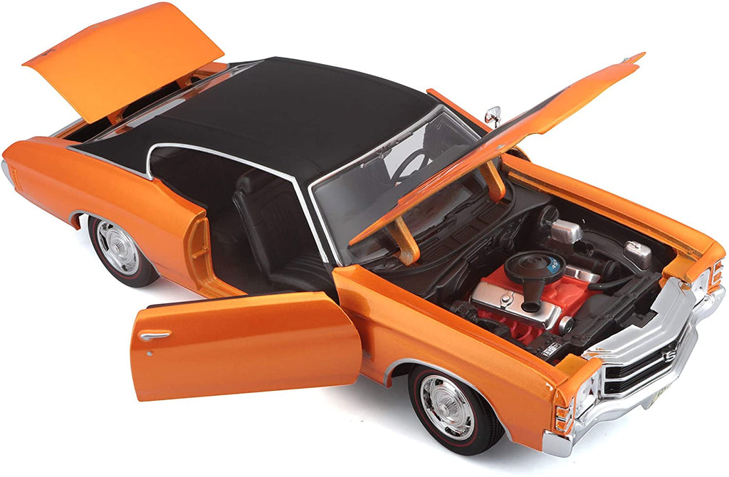 Maisto 1971 CHEVROLET CHEVELLE SS454 SPORT COUPE Met Orange 1/18