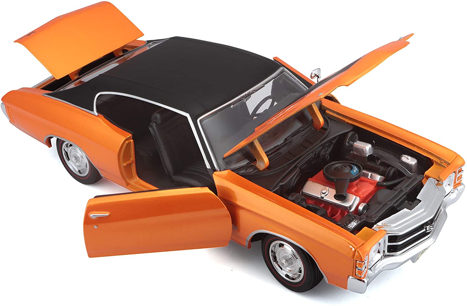 Maisto 1971 CHEVROLET CHEVELLE SS454 SPORT COUPE Met Orange 1/18