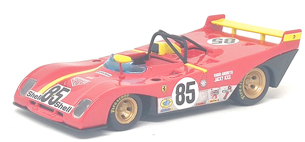 Bburago Ferrari 312P 6th Watkins Glen 1972 by J Lckx/ M Andretti 1/43