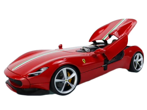 Ferrari Monza SP1 Red Metallic with Stripes 1/18 Diecast Model Car by Bburago -Hobbytoys