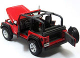 Maisto Jeep Wrangler Rubicon Red open top 1/18