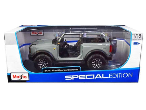 Maisto 2021 Ford Bronco Badlands 1/18 Grey-hobbytoys