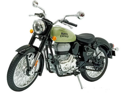 Royal Enfield Classic 350 Redditch Green colour scale 1/12 by Maisto-hobbytoys