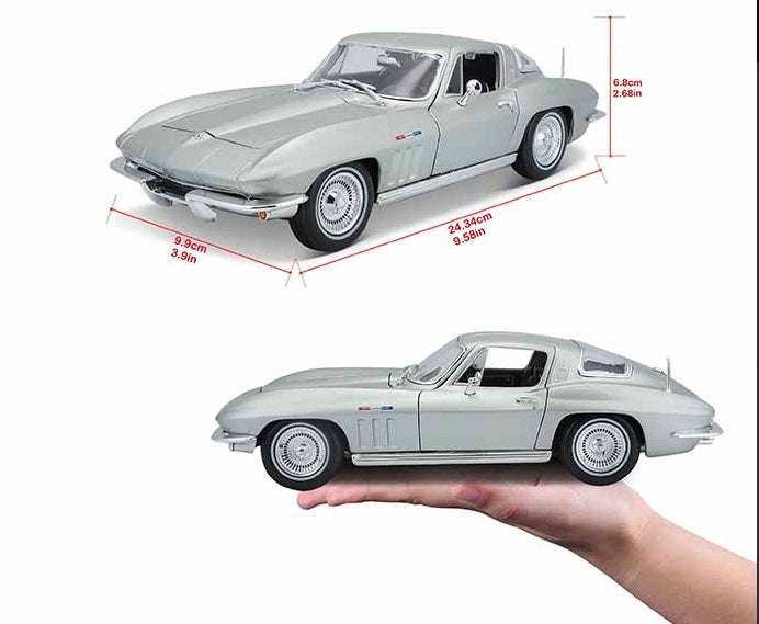 Maisto 1965 Chevrolet Corvette 1/18 Silver