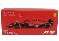 Burago 2022 F1 Ferrari-75  Racing Team #16 Santander C.Sainz  car 1/43-hobbytoys