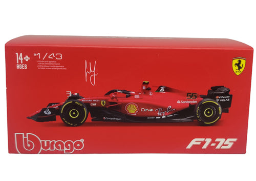 Bburago 1:18 Carlos Sainz jr. Ferrari F1-75 #55 formule 1 2022 18-16811 #55  modèle voiture 18-16811 #55 8719247769053 4893993014231