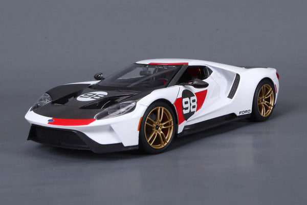 Maisto 2021 Ford GT Heritage 1 18 White Hobbytoys