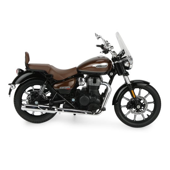 Royal Enfield Meteor 350 Nebula Brown colour scale 1/12 by Maisto